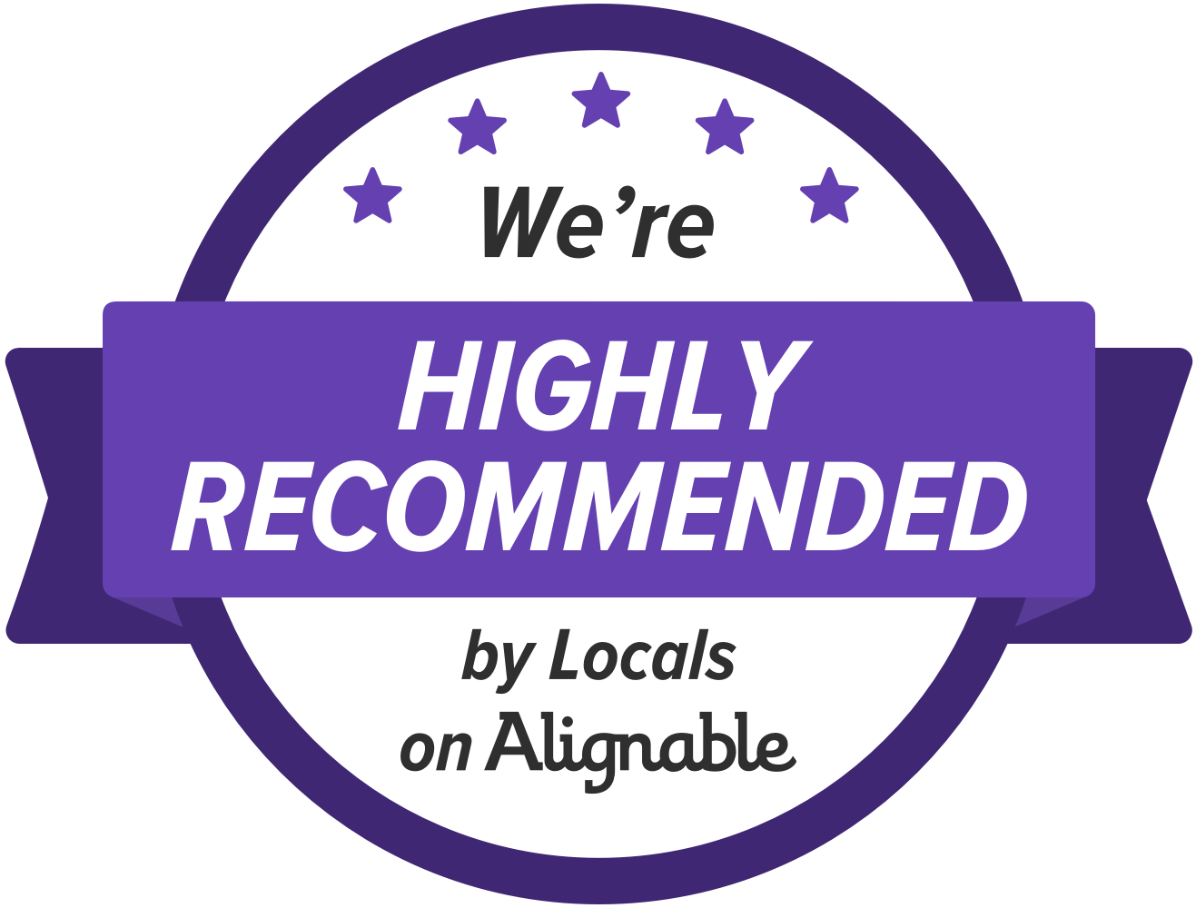 We're Highly Recommended by Locals on Alignable